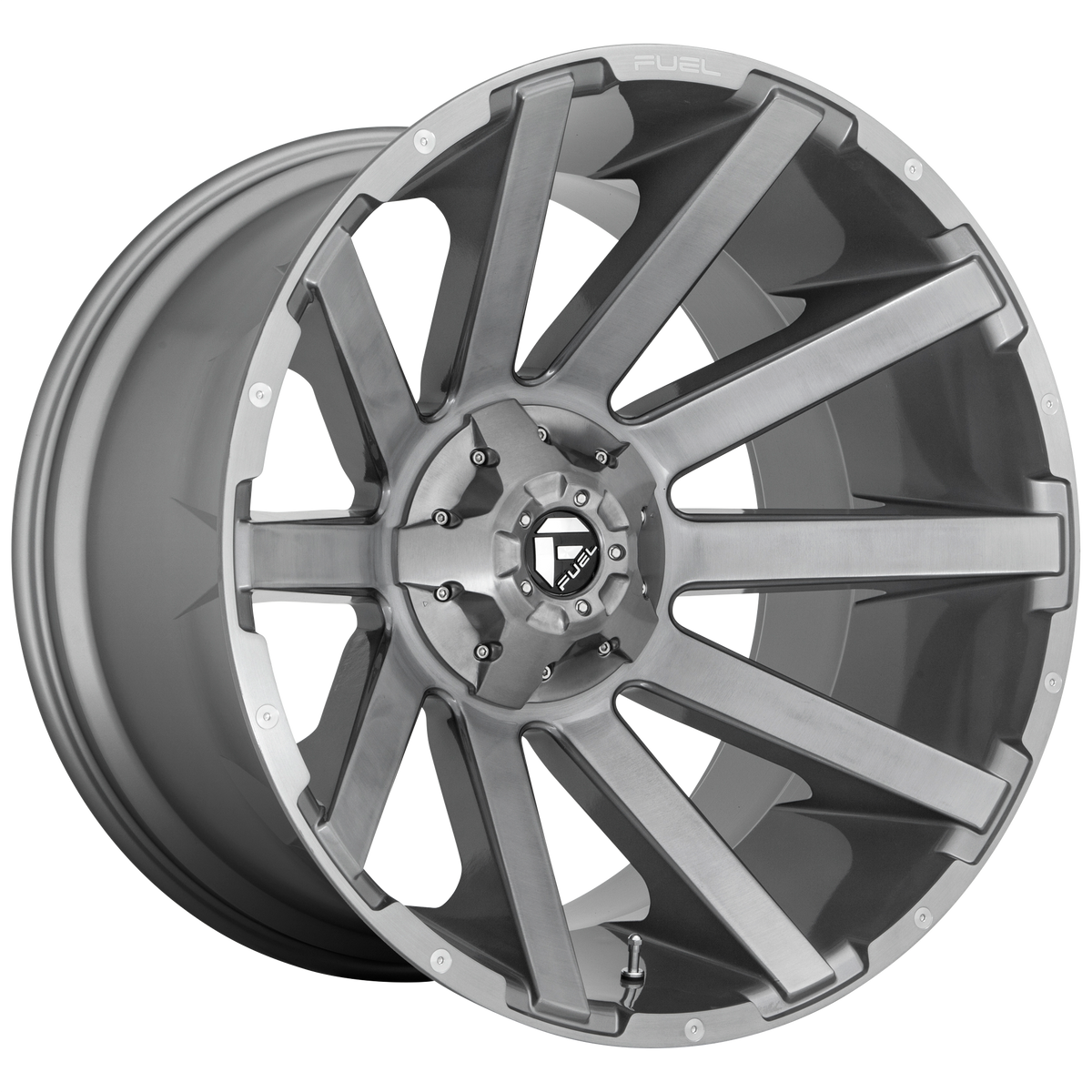 Fuel 1Pc D714 Contra Platinum 20X10 -18 Brushed Gun Metal Tinted Clear