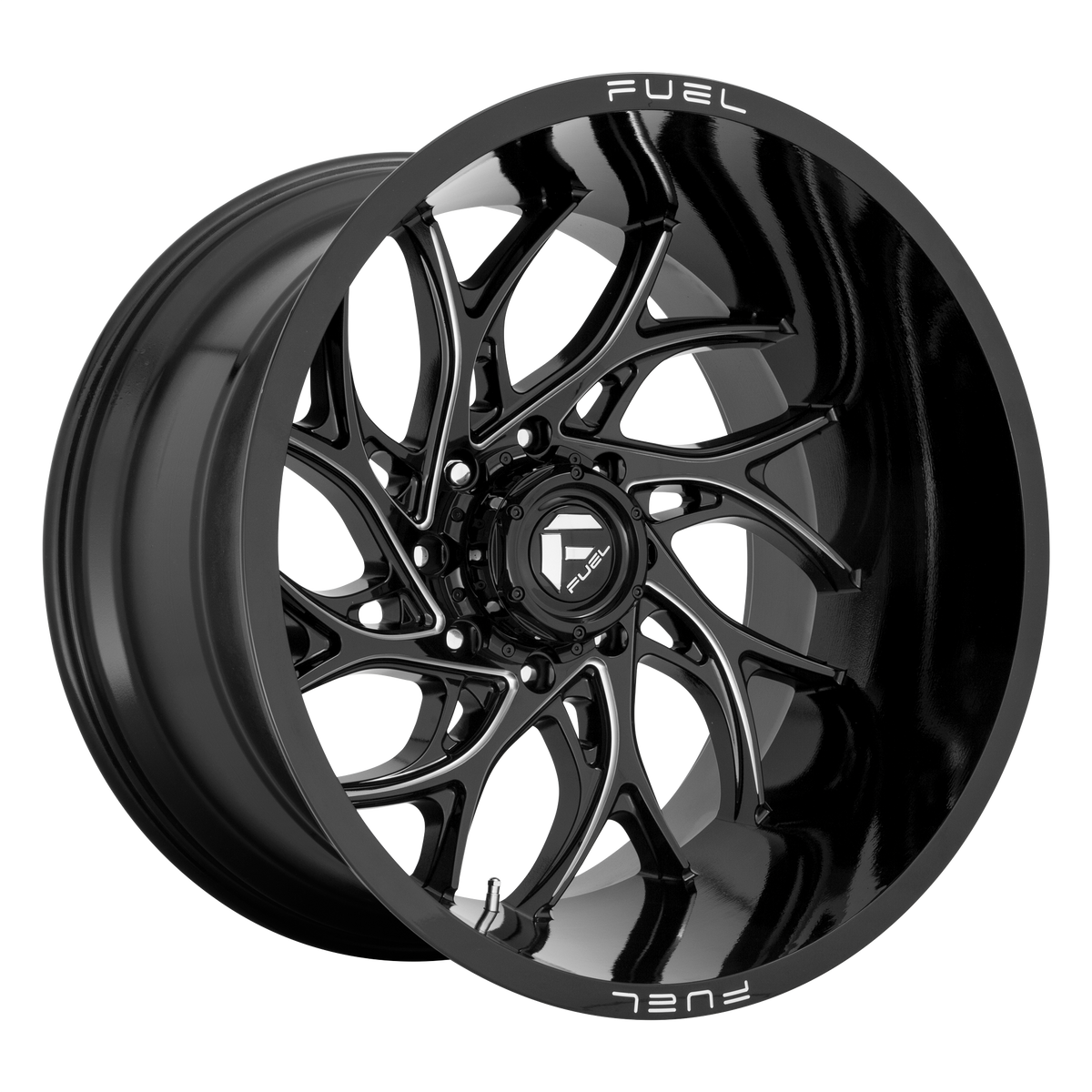 Fuel 1Pc D741 Runner 24X14 -75 Gloss Black Milled
