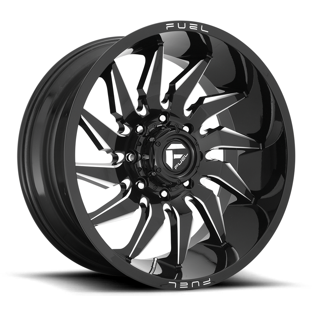 Fuel 1Pc D744 Saber 20X9 +1 Gloss Black Milled