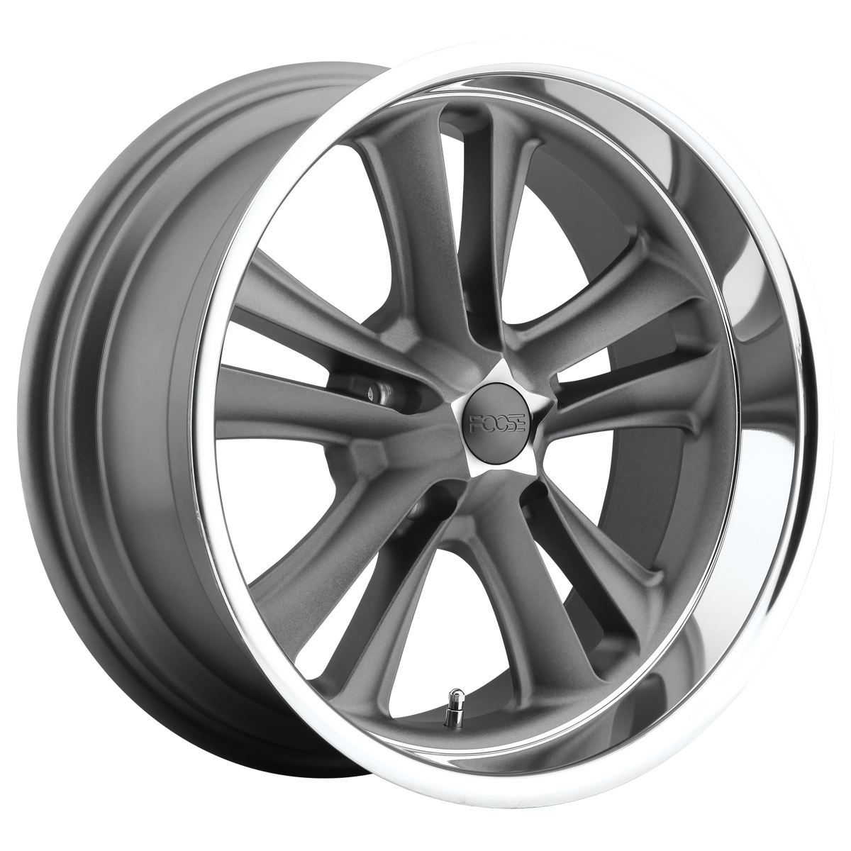 Foose 1Pc F099 Knuckle 18X8 +1 Matte Gun Metal Machined
