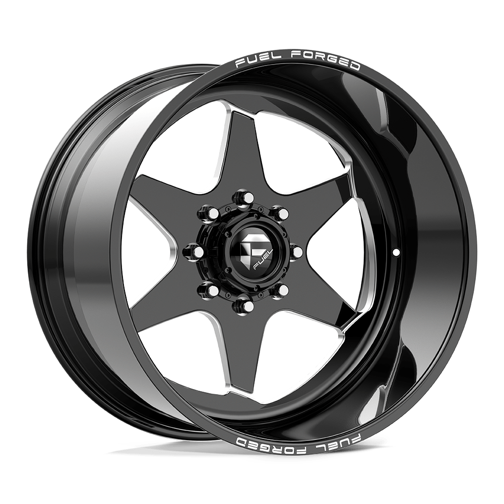 Fuel 1Pc Ff115 20X10 -25 Gloss Black Mill-Mach