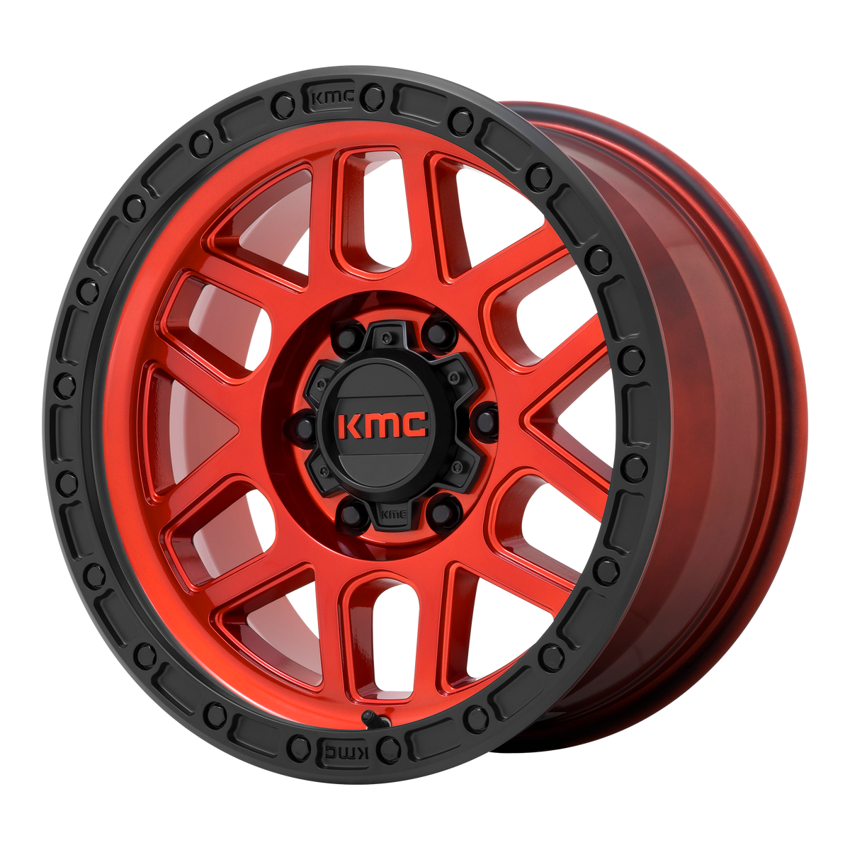 Kmc Km544 Mesa 20X9 +0 Candy Red W/ Black Lip