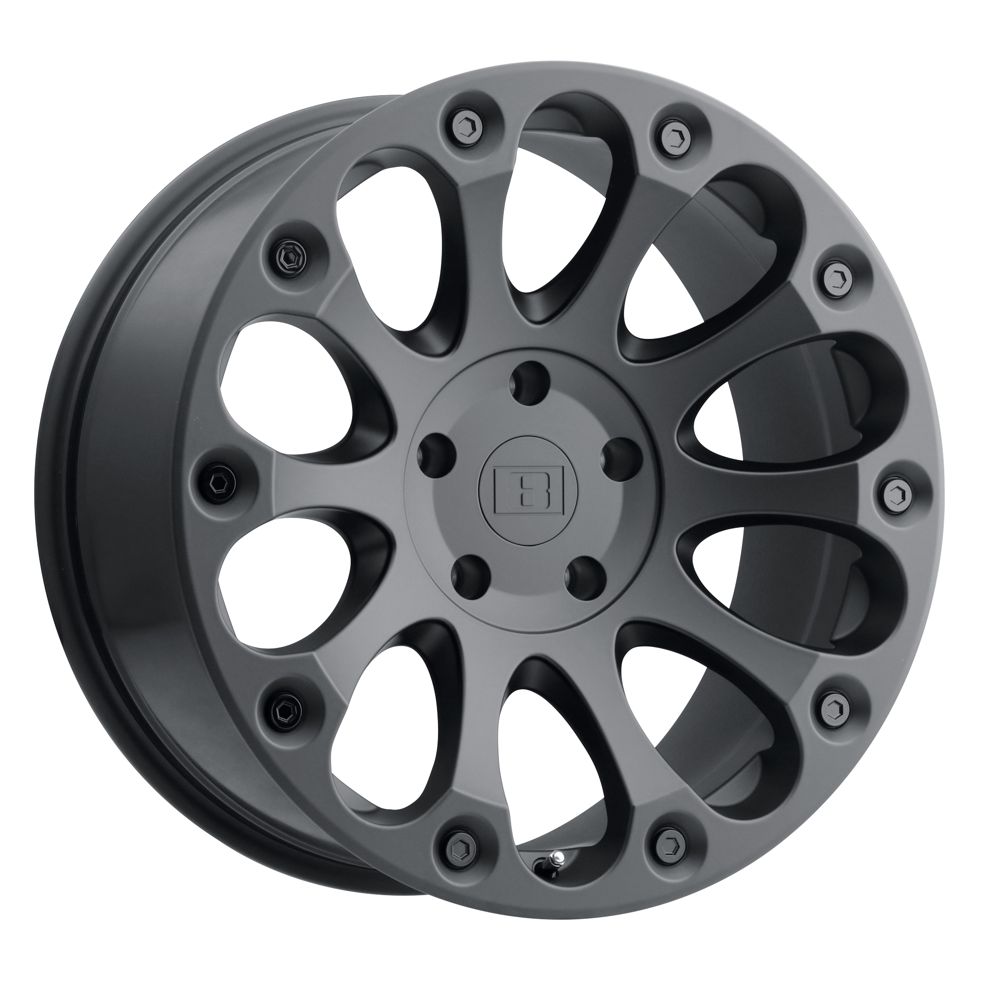 Level 8 Impact 16X8.5 +12 Matte Black