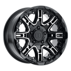 Level 8 Slingshot 17X8.5 -10 Gloss Black W/ Machined Face