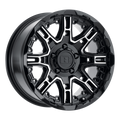 Level 8 Slingshot 16X8.5 -10 Gloss Black W/ Machined Face