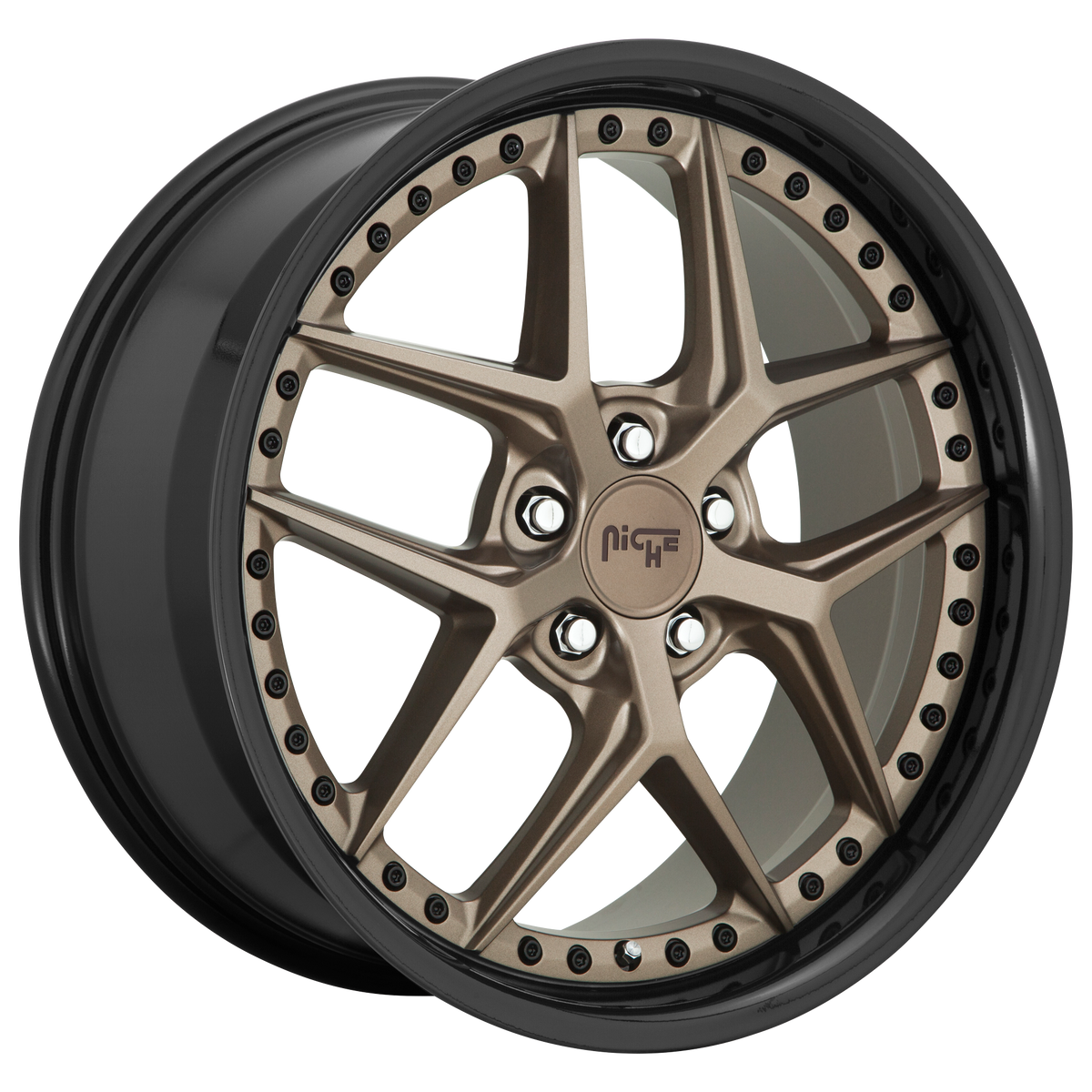 Niche 1Pc M227 Vice 19X8.5 +35 Matte Bronze Black Bead Ring