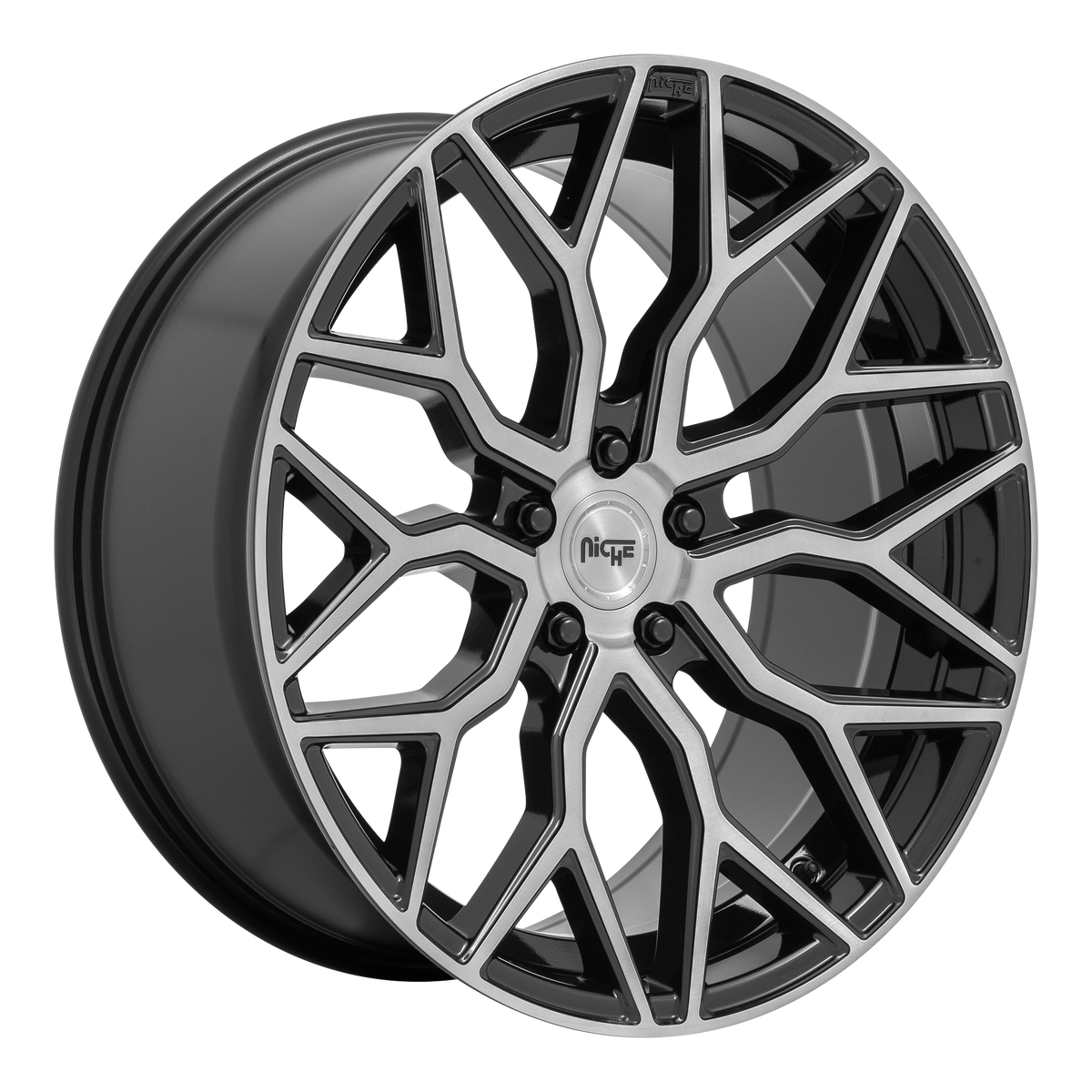 Niche 1Pc M262 Mazzanti 19X8.5 +35 Gloss Black Brushed Face