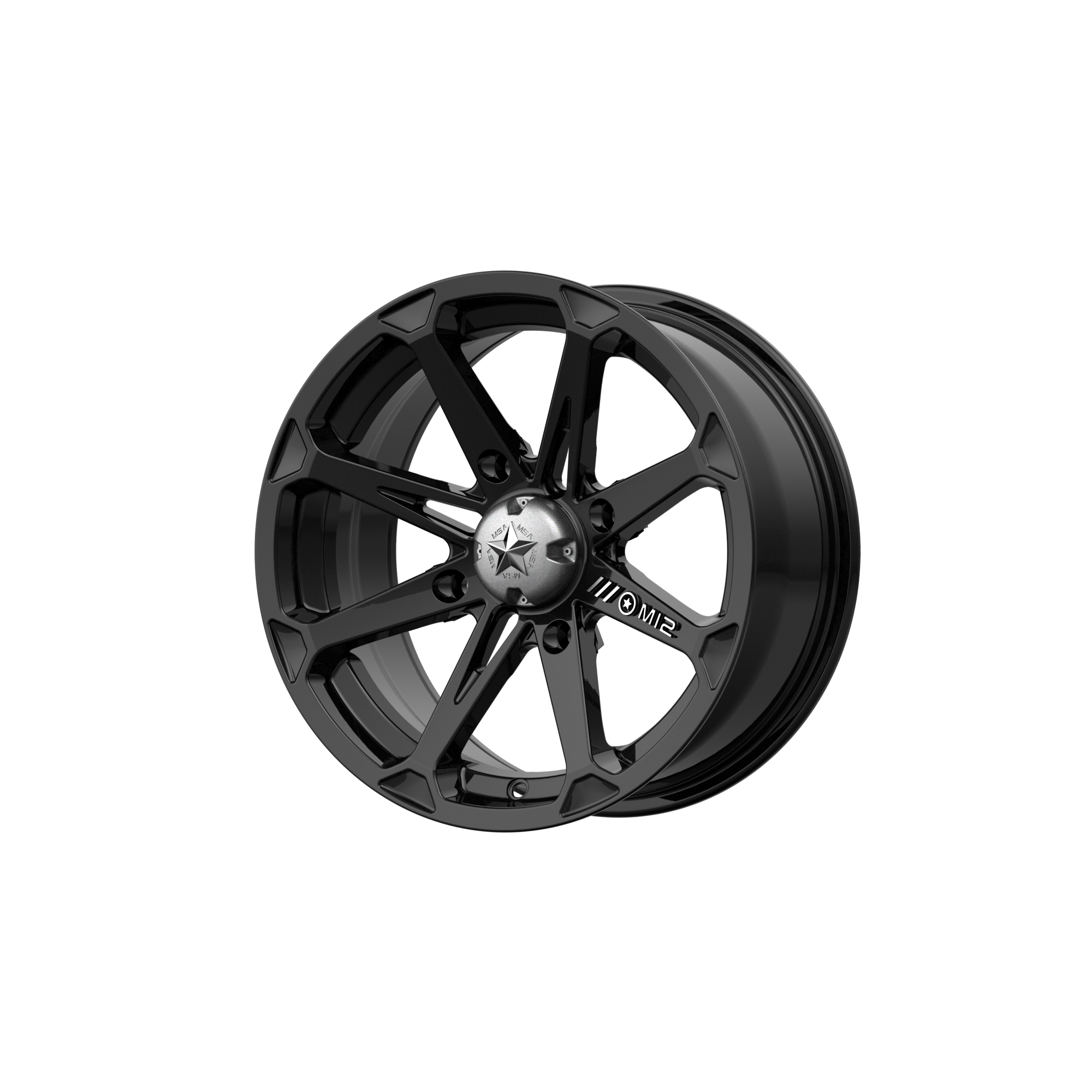 Msa Offroad Wheels M12 Diesel Utv 14X7 +10 Gloss Black
