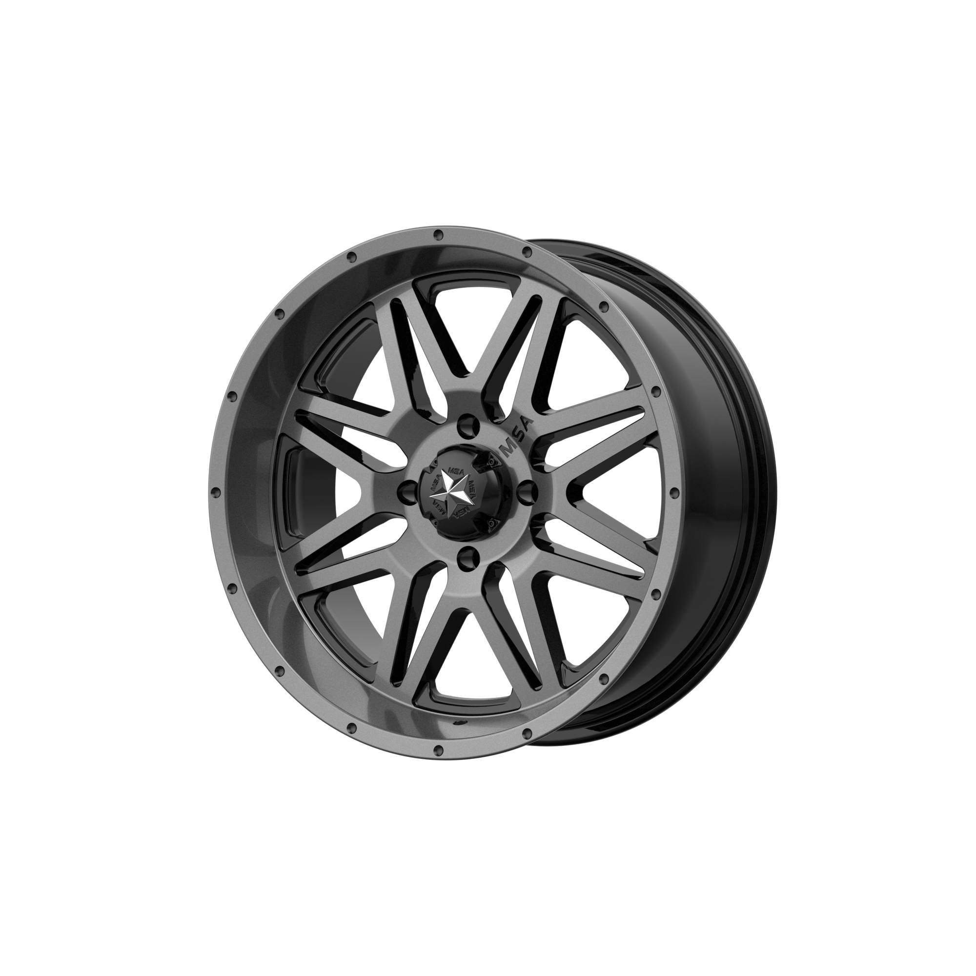 Msa Offroad Wheels M26 Vibe Utv 14X7 +0 Dark Tint