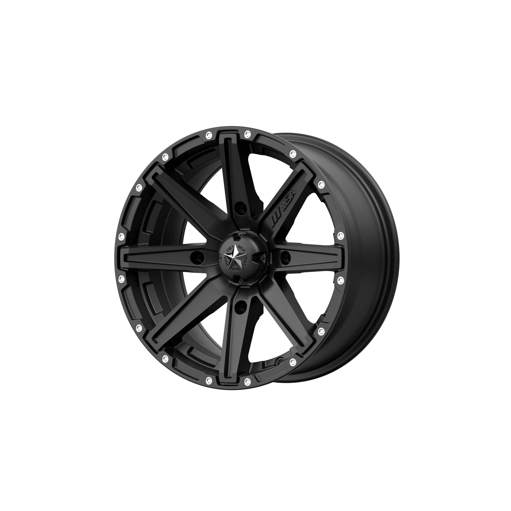 Msa Offroad Wheels M33 Clutch Utv 14X7 +10 Satin Black