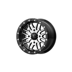 Msa Offroad Wheels M37 Brute Utv Beadlock 16X7 +10 Gloss Black Machined