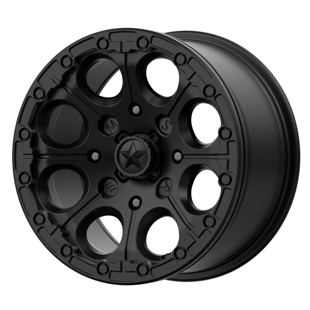 Msa Offroad Wheels M44 Cannon Utv Beadlock 15X7 +25 Satin Black