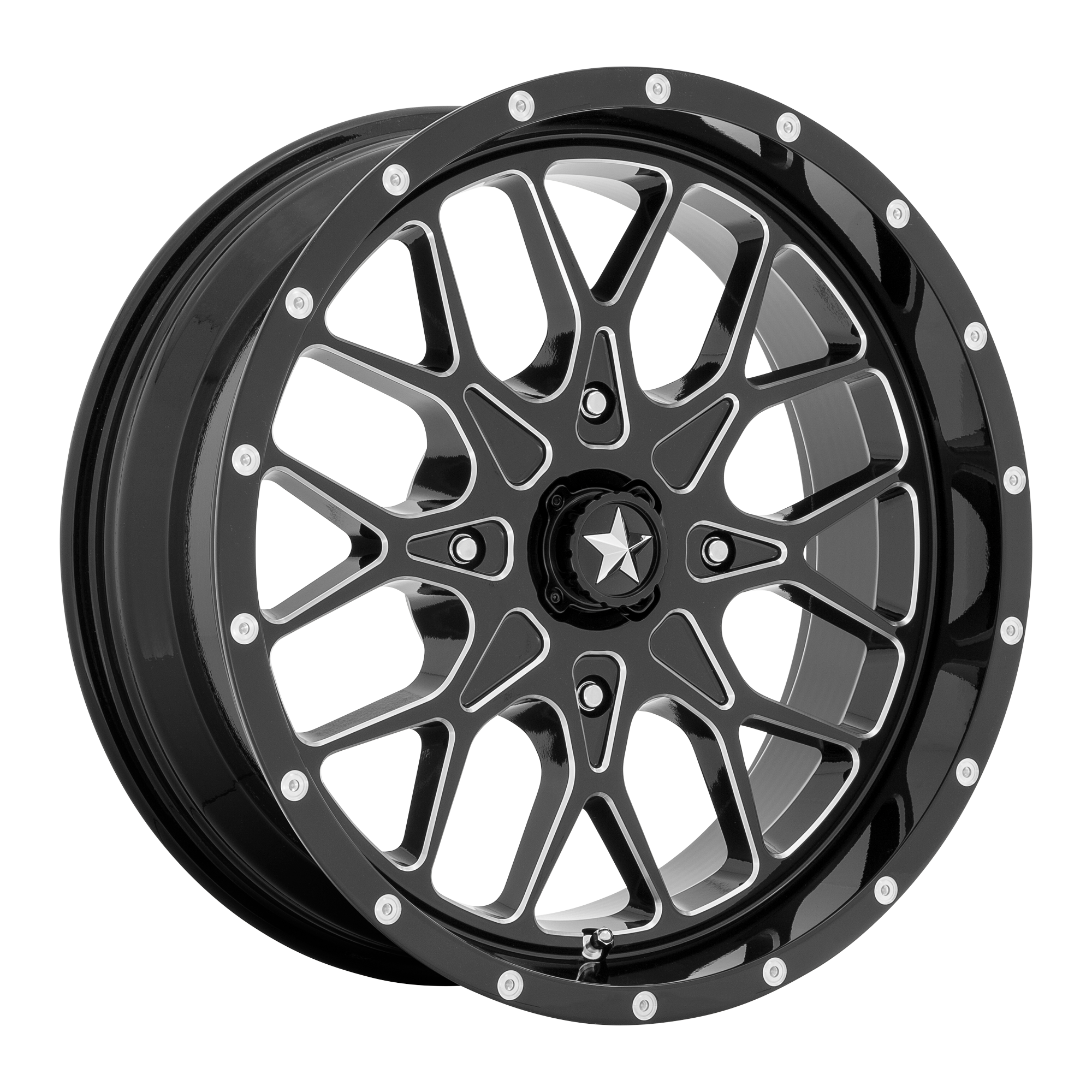Msa Offroad Wheels M45 Portal Utv 18X7 +0 Gloss Black Milled