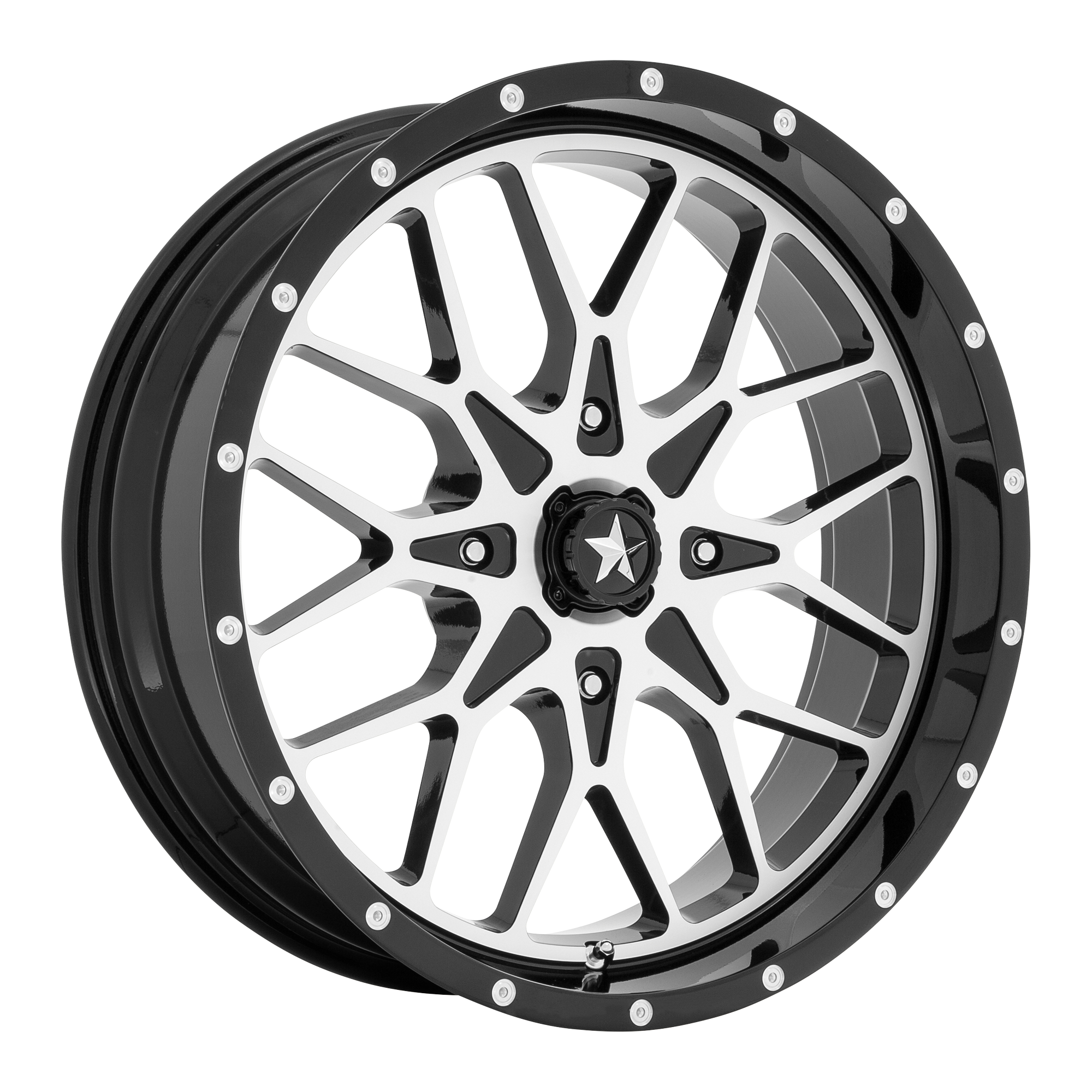 Msa Offroad Wheels M45 Portal Utv 14X7 +10 Gloss Black Machined