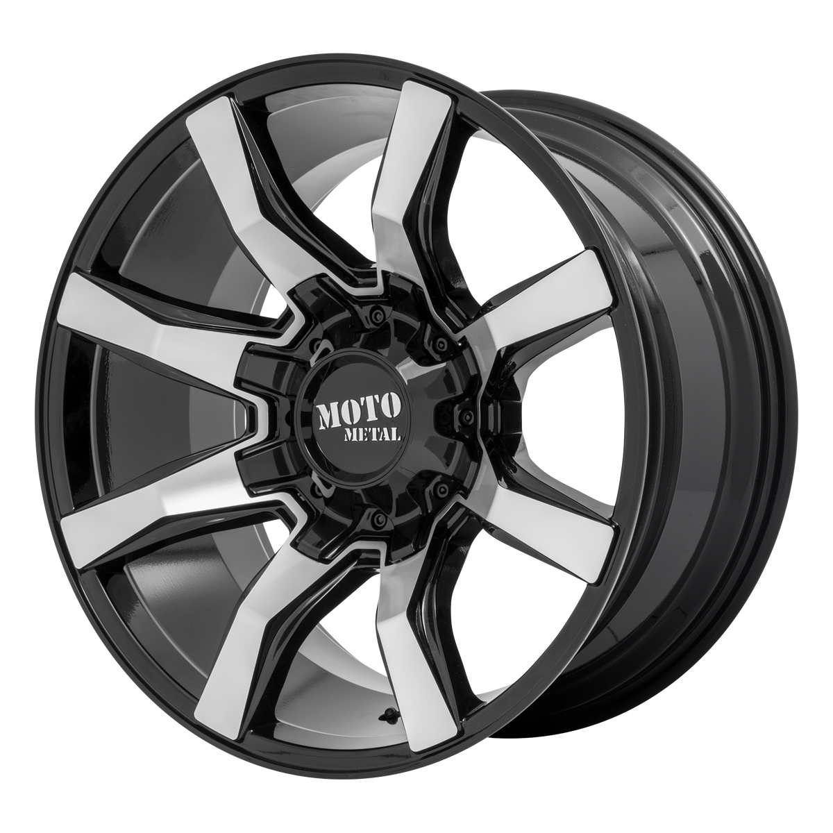 Moto Metal Mo804 Spider 20X10 -18 Gloss Black Machined