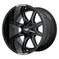 Moto Metal MO970 20x10 +12 GLOSS BLACK MILL MOTO METAL LP