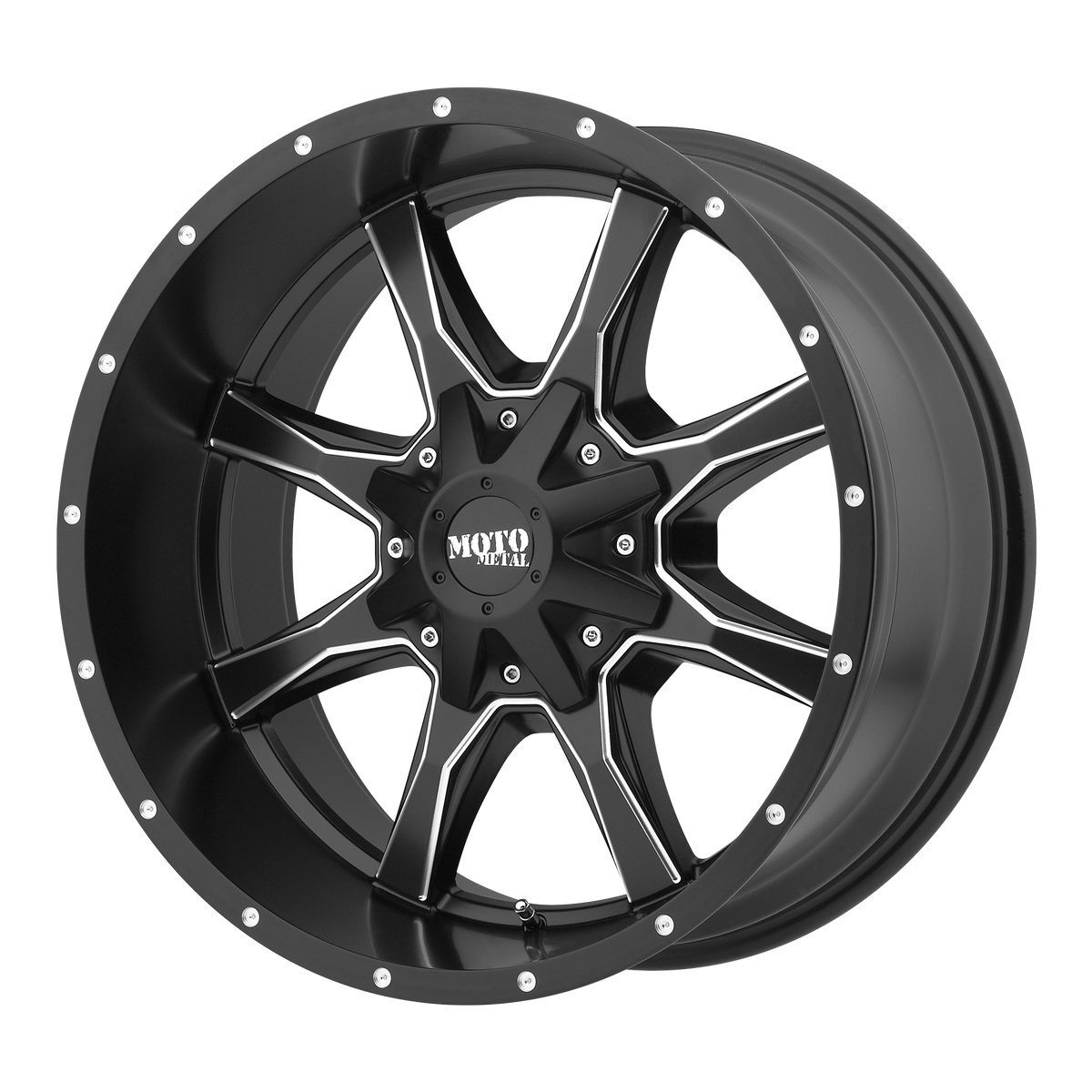 Moto Metal Mo970 20X9 +18 Semi Gloss Black Milled