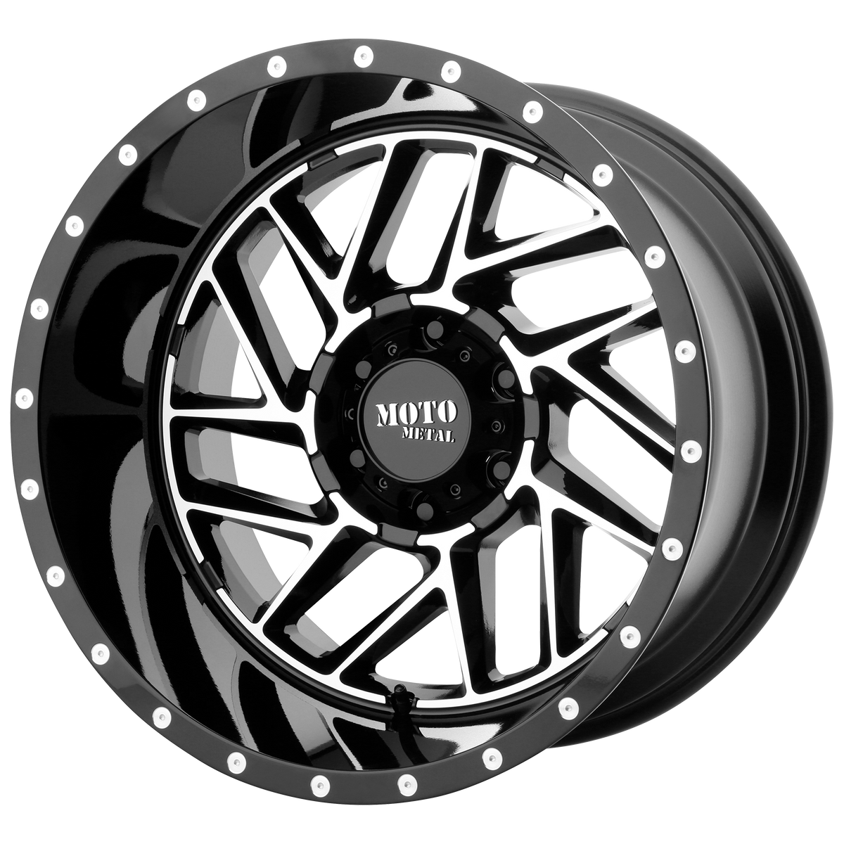 Moto Metal Mo985 Breakout 20X10 -18 Gloss Black Machined