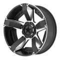 Xd Xd811 Rockstar Ii 17X9 -12 Machined Face W/ S-Blk Windows