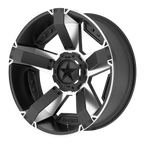 Xd Xd811 Rockstar Ii 18X9 +0 Machined Face W/ S-Blk Windows