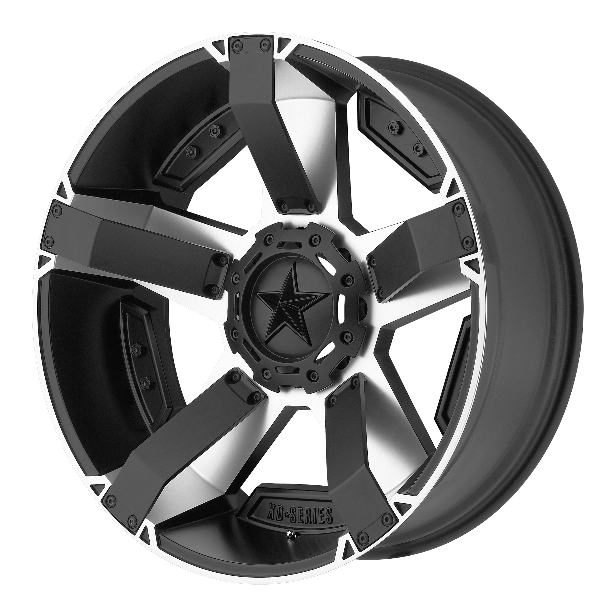Xd Xd811 Rockstar Ii 18X9 +0 Machined Face W/ S-Blk Windows