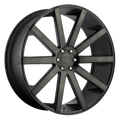Dub 1Pc D757 Drama 26X10 +30 Matte Black Double Dark Tint