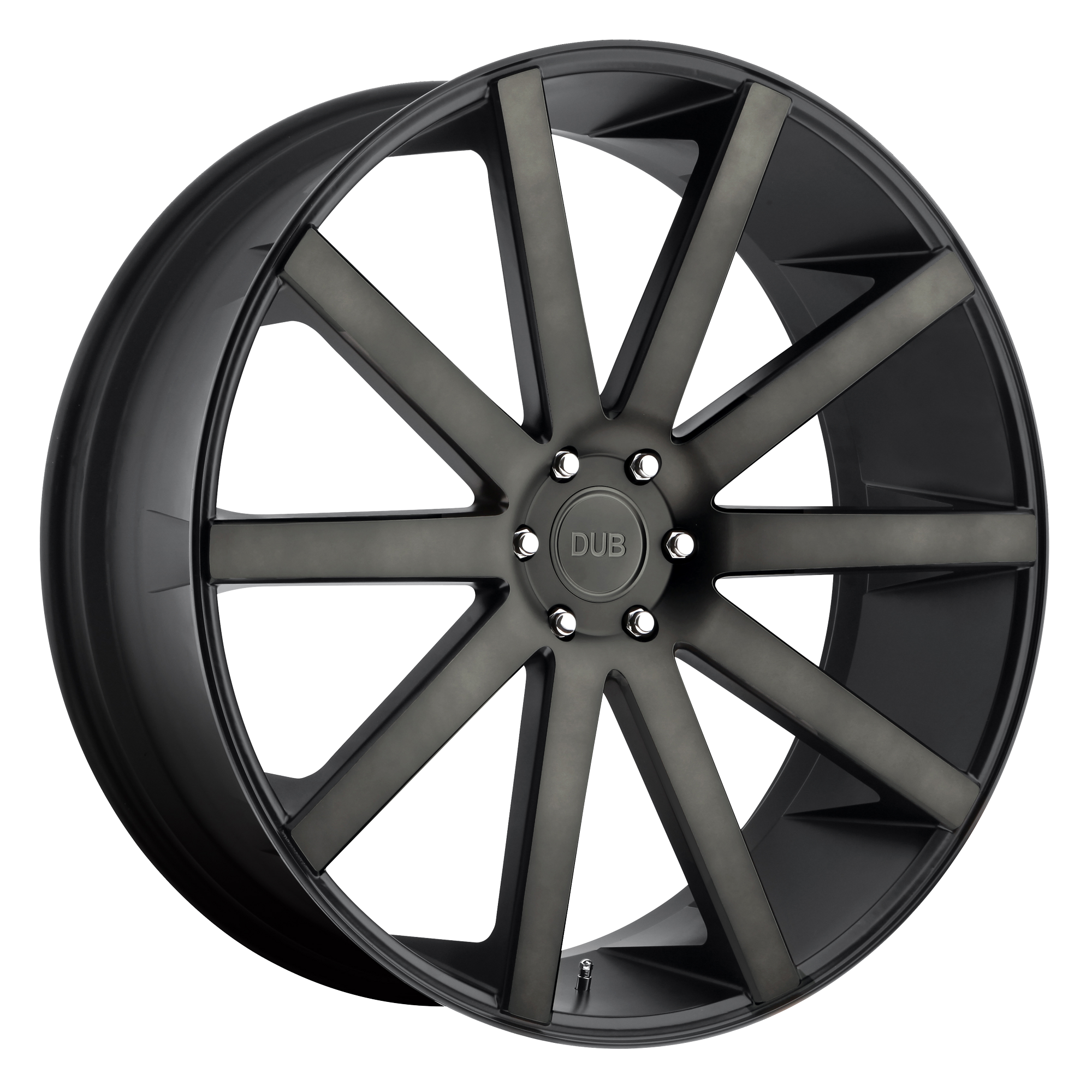 Dub 1Pc D757 Drama 26X10 +30 Matte Black Double Dark Tint
