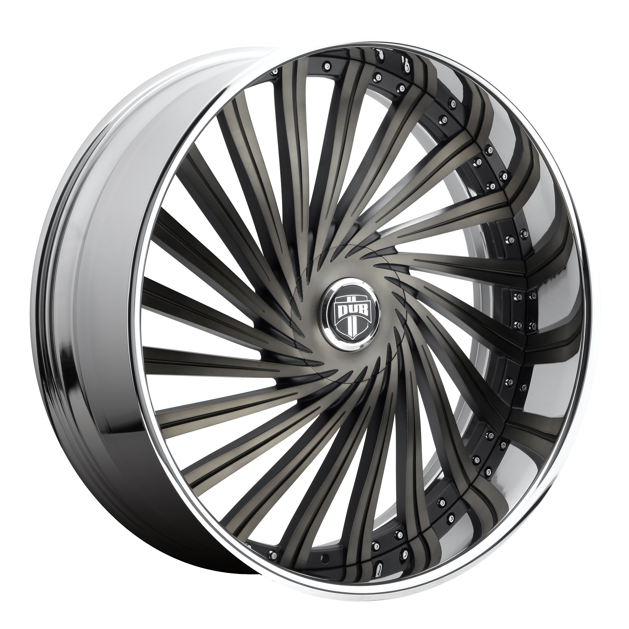 Dub 1Pc S241 Daze 28X10 +5 Matte Black Double Dark Tint