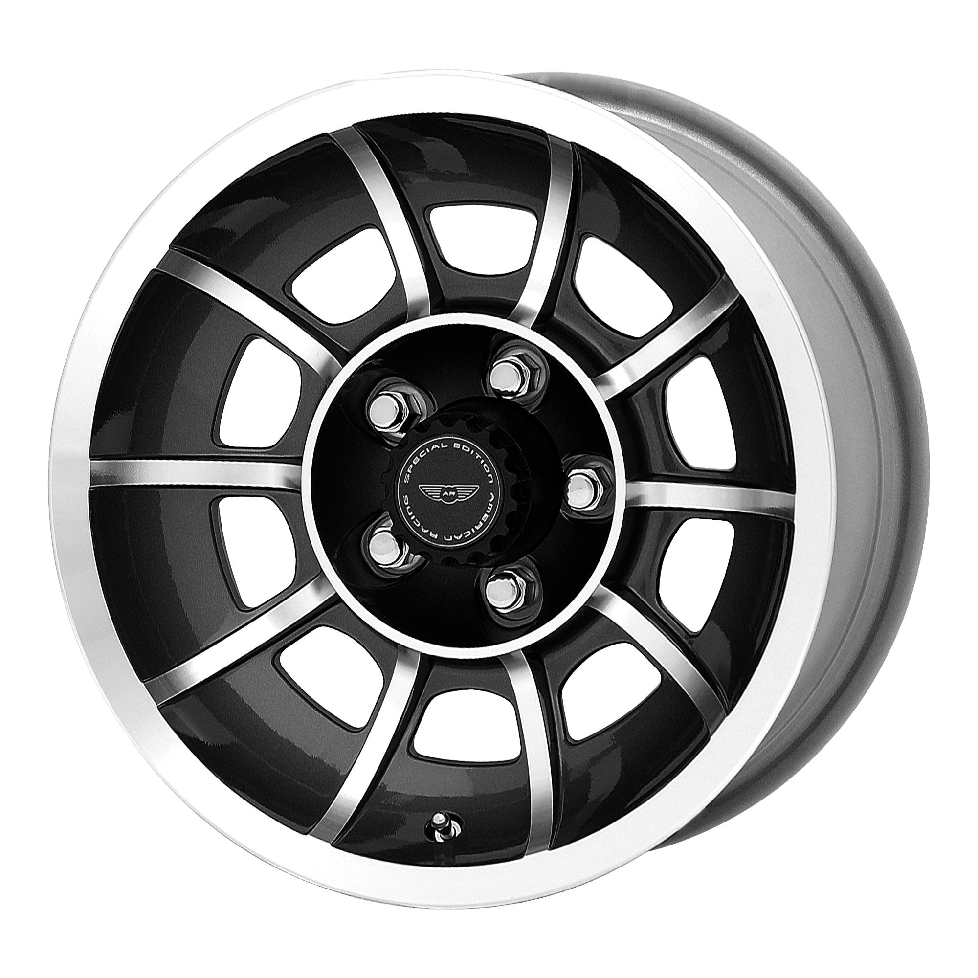 American Racing Vintage Vn47 Vector 15X7 +0 Satin Black Machined