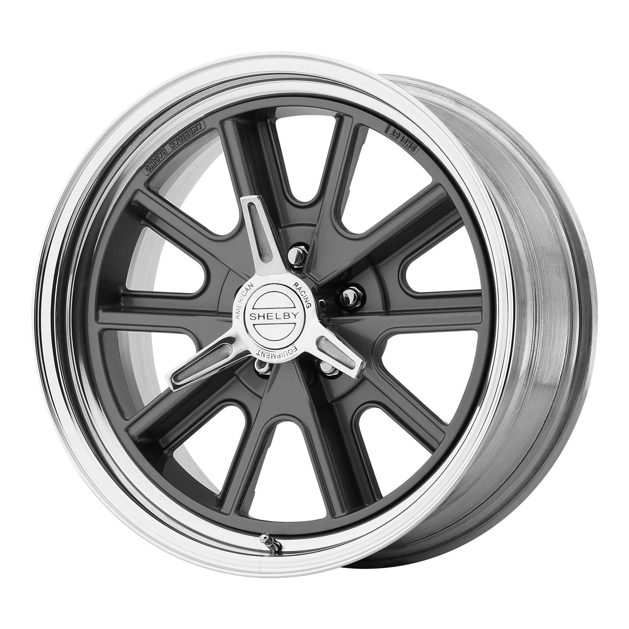 American Racing Vintage Vn407 Cobra 18X8 +0 Two-Pc Mag Gray Polish Barrel