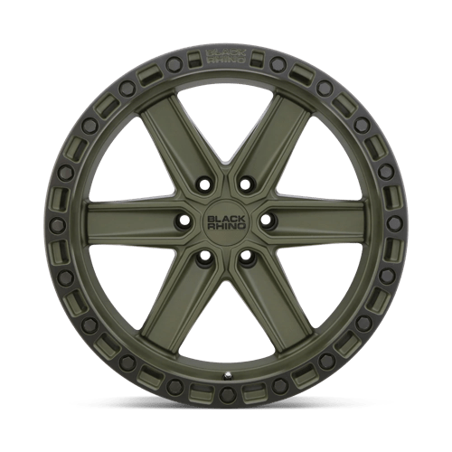 Black Rhino Hard Alloys Henderson 17X9 +0 Olive Drab Green W/ Black Ring
