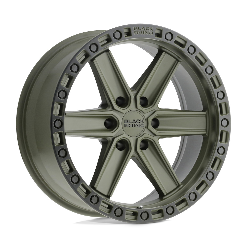 Black Rhino Hard Alloys Henderson 17X9 +0 Olive Drab Green W/ Black Ring