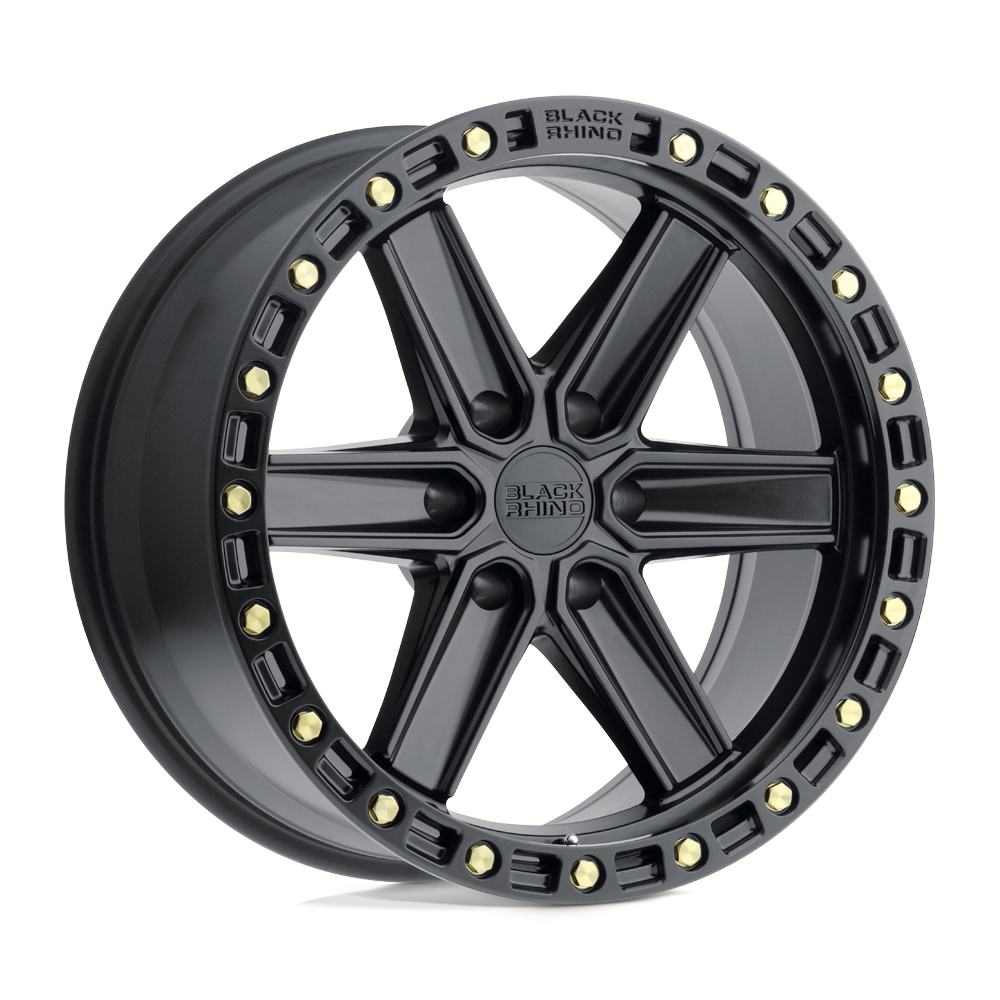Black Rhino Hard Alloys Henderson 20X9.5 -18 Matte Black W/ Brass Bolts