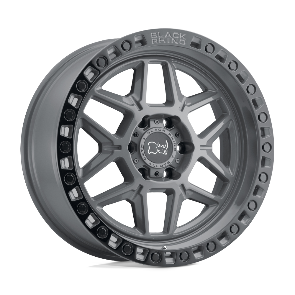 Black Rhino Hard Alloys Kelso 17X9 -18 Battleship Gray W/ Black Ring