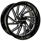 Arkon Off-Road Kennedy 20X10 -25 Gloss Black W/ Milled Edges