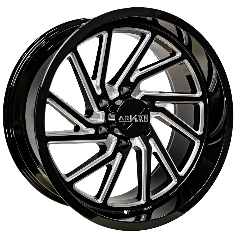 Arkon Off-Road Kennedy 20X10 -25 Gloss Black W/ Milled Edges
