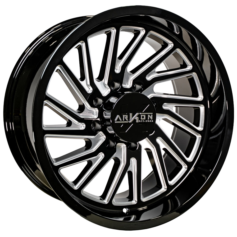 Arkon Off-Road Kennedy 20X10 -25 Gloss Black W/ Milled Edges