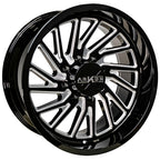 Arkon Off-Road Kennedy 20X10 -25 Gloss Black W/ Milled Edges