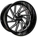 Arkon Off-Road Kennedy 22X12 -51 Gloss Black W/ Milled Edges