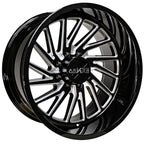 Arkon Off-Road Kennedy 22X12 -51 Gloss Black W/ Milled Edges