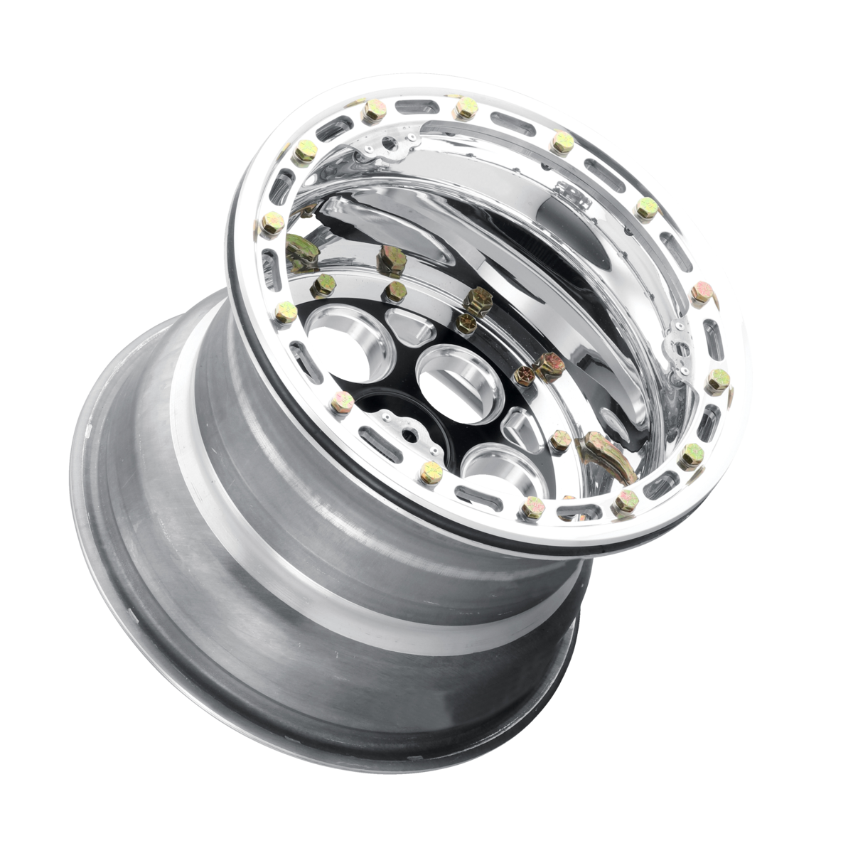 WELD Racing Magnum Midget Sprint 13X8 + Black Center - Polished Shell