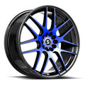 Spec-1 SP-65 18X10 +22 Gloss Black & Blue Machined