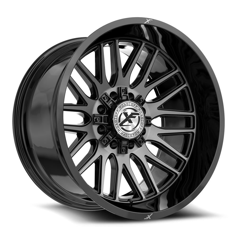 XF Off-Road XF-240 22X12 -44 Gloss Black & Brushed Double Dark Tint