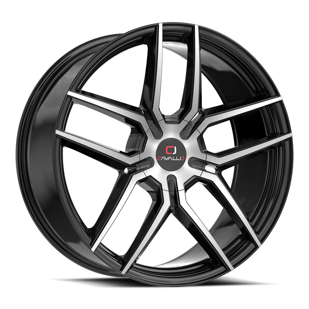 Cavallo CLV-55 18X8 +35 Gloss Black & Machined