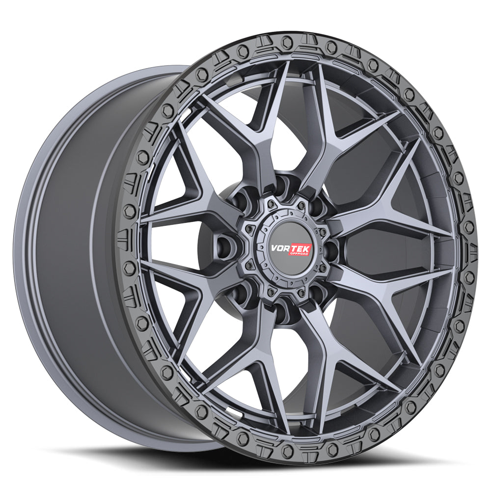 Vortek VRT-603 ATHENO 20X9.5 0 Matte Titanium With Black Bead Ring