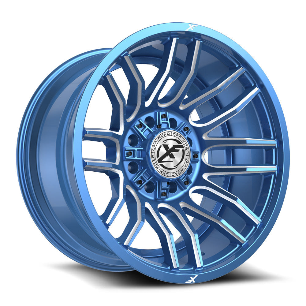 XF Off-Road XF-232 22X12 -44 Anodized Blue & Milled