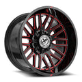 XF Off-Road XF-240 22X12 -44 Gloss Black & Red Milled