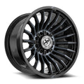 XF Off-Road XF-231 24X12 -44 Gloss Black & Machined Titanium Double Dark Tint