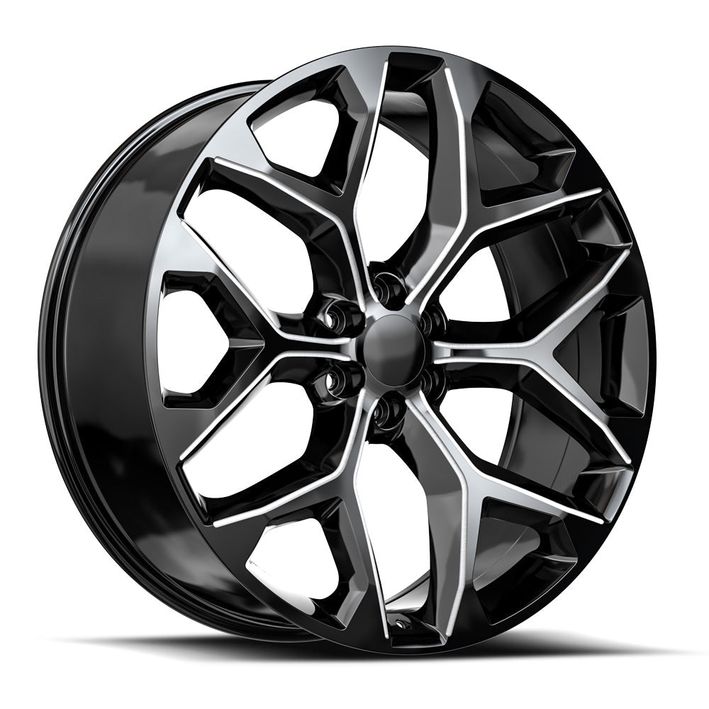 O.E. Revolution G-09 24X10 +24 Gloss Black & Milled