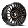 XF Off-Road XF-231 24X12 -44 Satin Black & Bronze Machined Double Dark Tint
